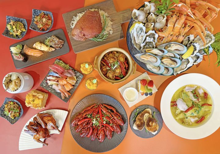 豐盛海鮮大餐，多樣選擇，色彩繽紛。